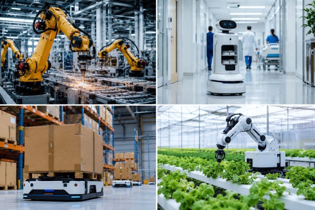Humanoid Robots: China’s Policy Roadmap 2 Robots working in manufacturing, healthcare, logistics, and agriculture applications