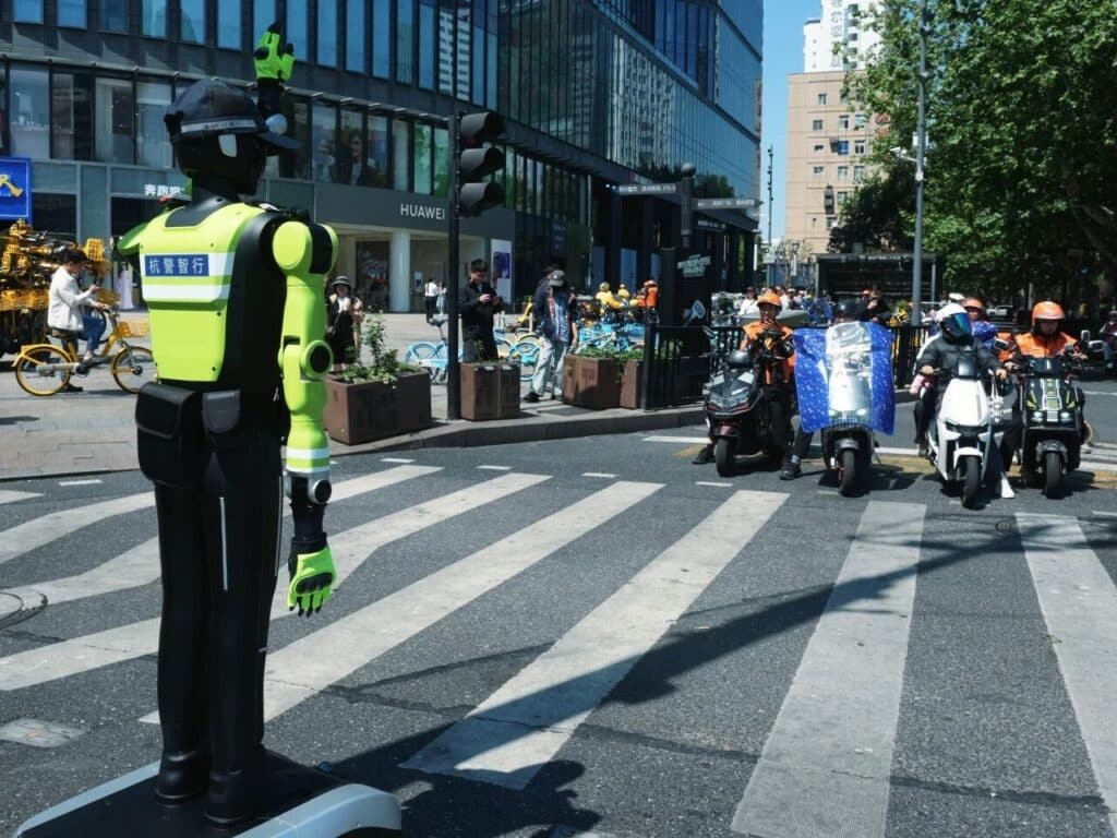 Robots directing traffic